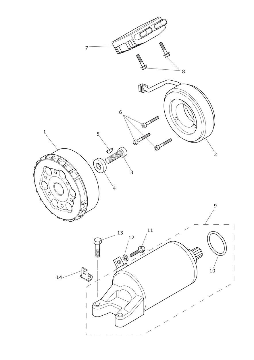 Starter & Alternator + ( 613308 613370) exploded diagram