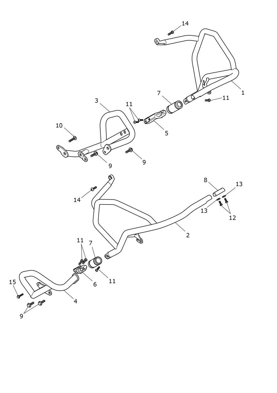 Protection Bars exploded diagram