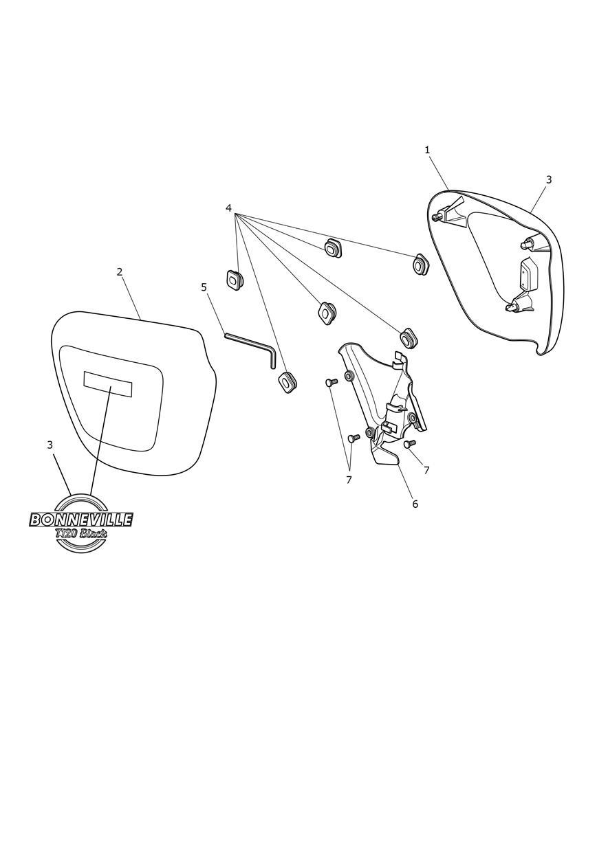 Side Fairing Panels exploded diagram