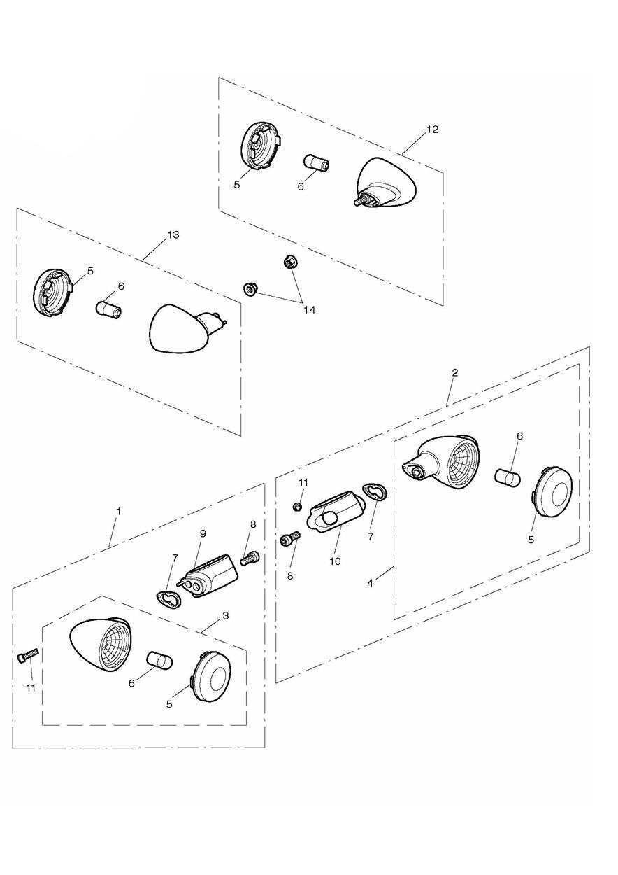 Indicators exploded diagram