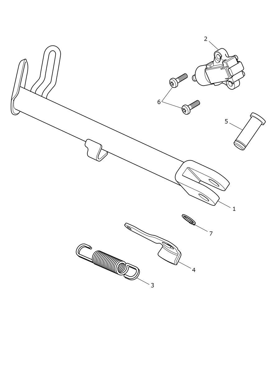 Sidestand exploded diagram