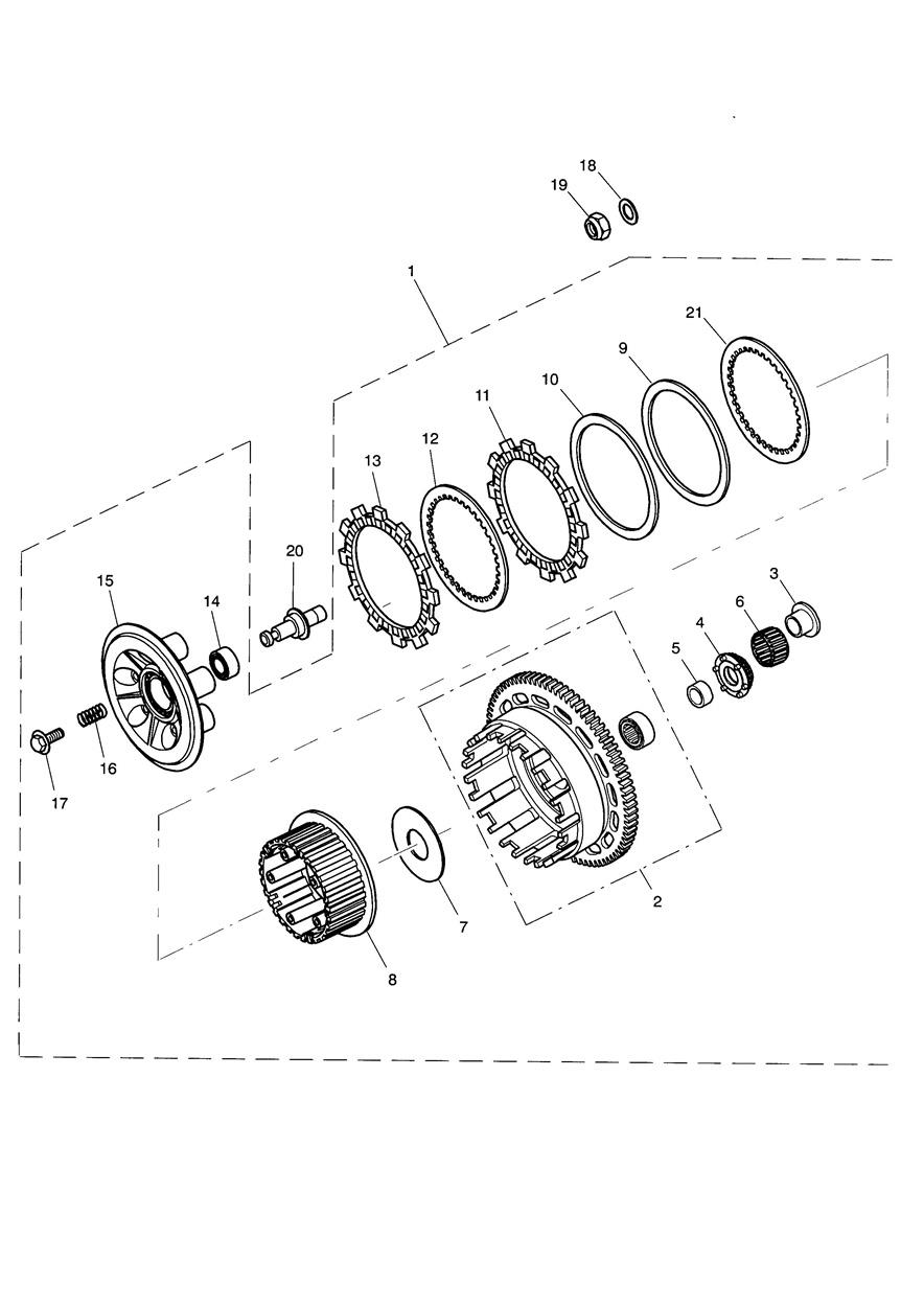 Clutch exploded diagram