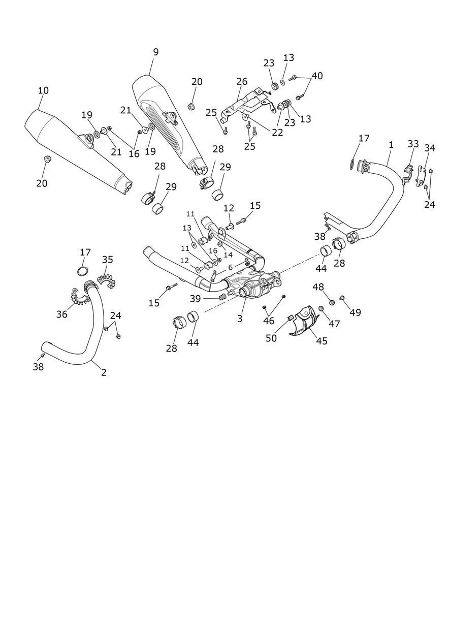 Exhaust System exploded diagram