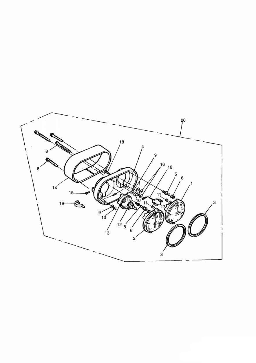 Headlight/Mountings exploded diagram