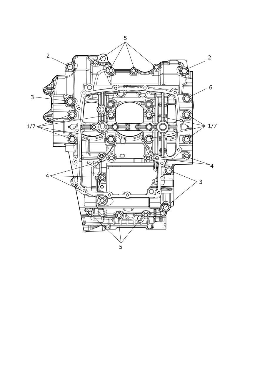 Crankcase Bolts exploded diagram