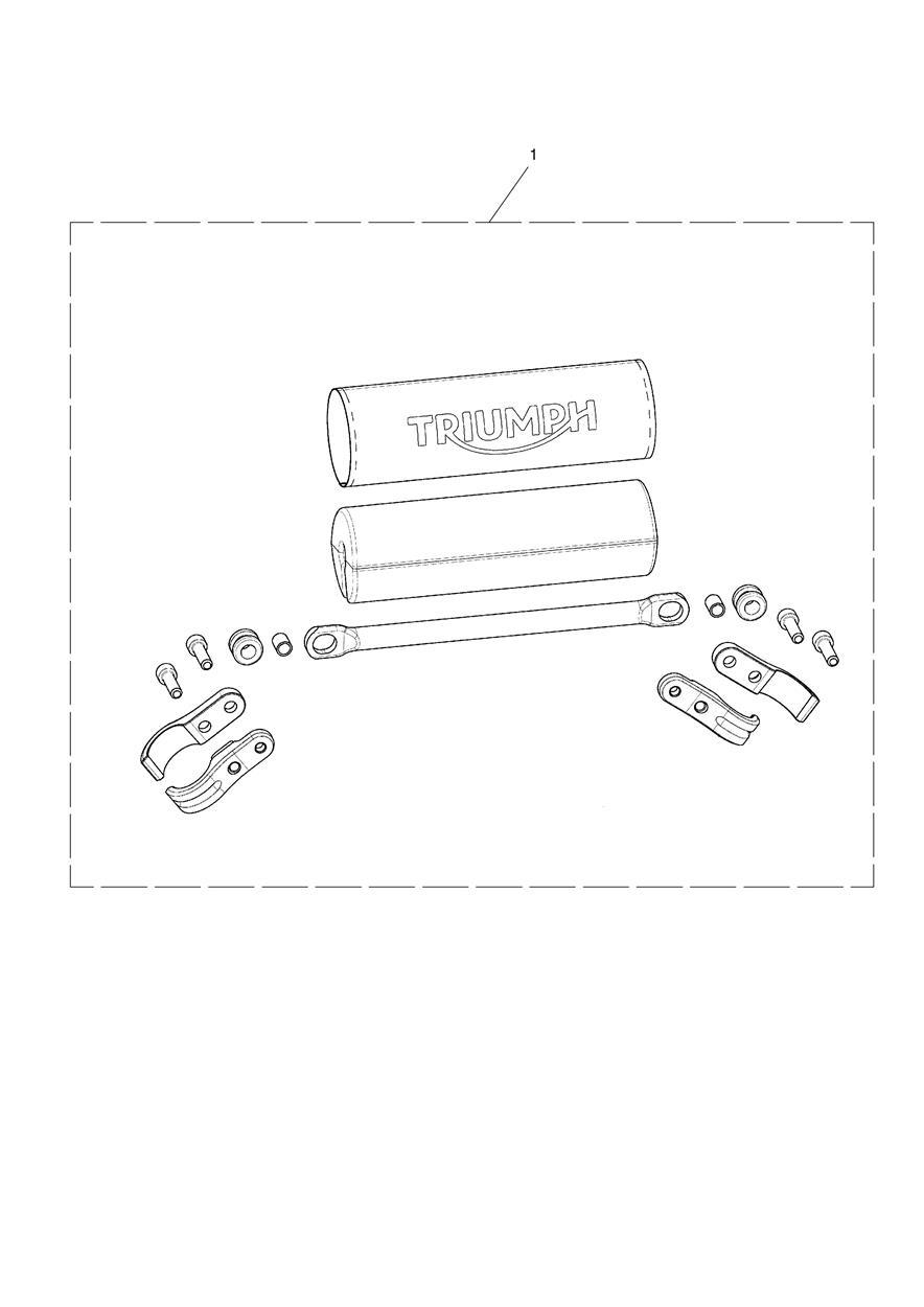 Brace, Handlebar, Brown exploded diagram