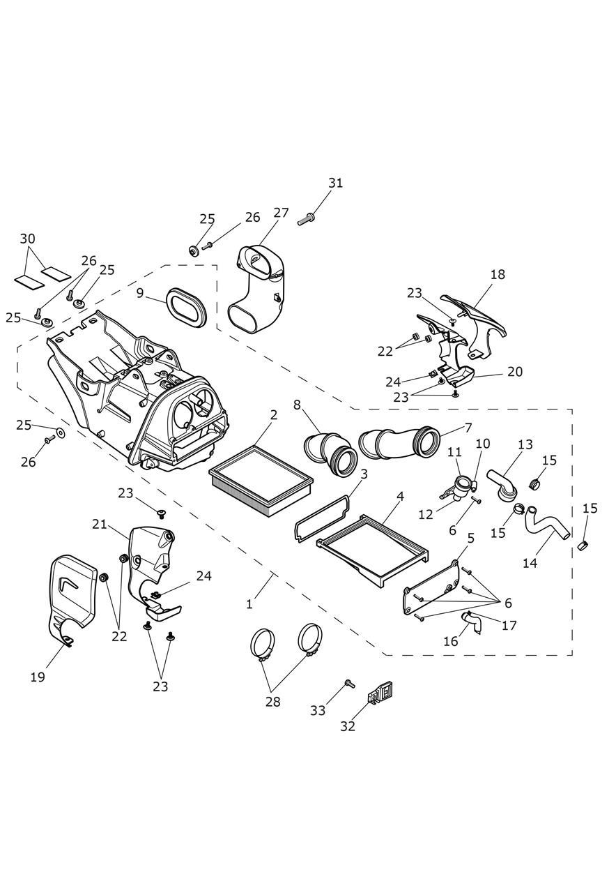 Airbox exploded diagram