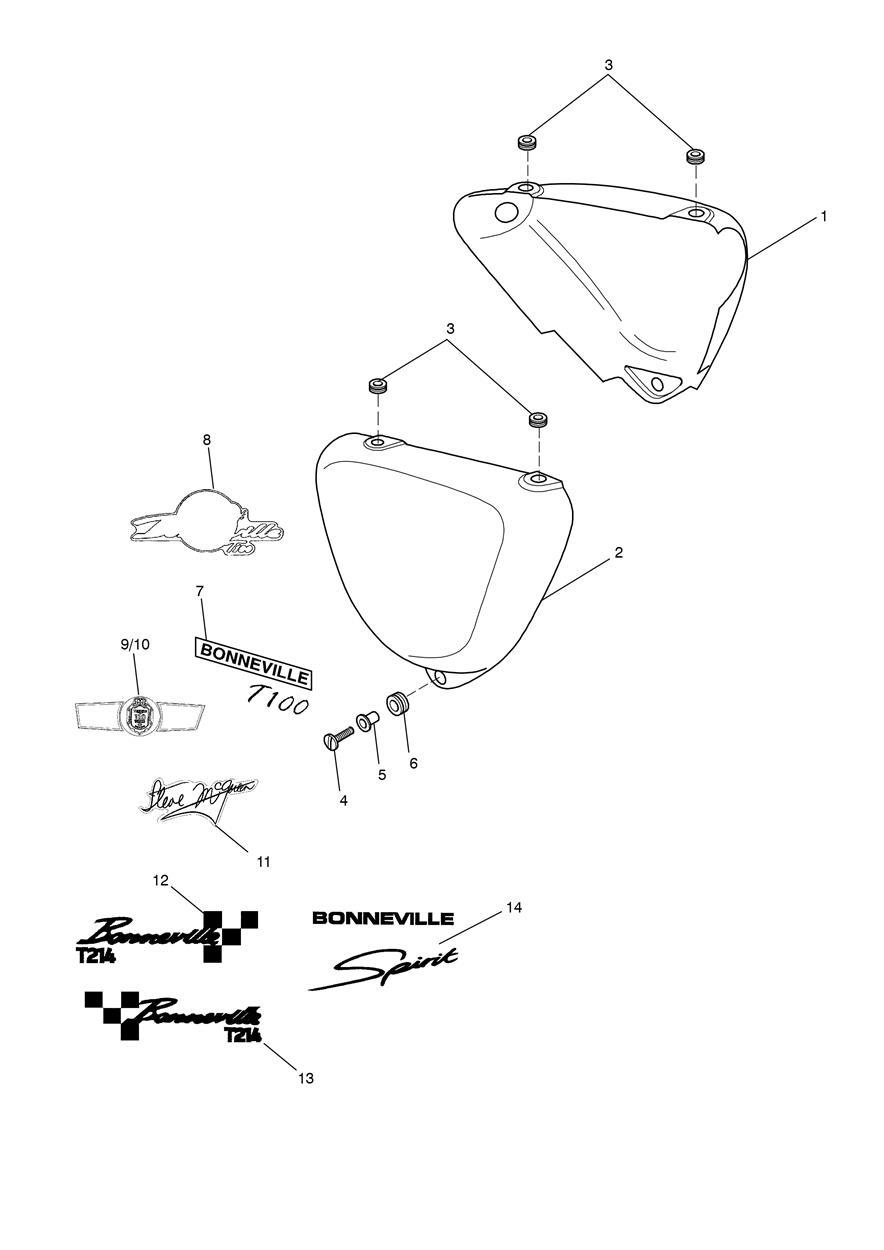 Bodywork, Side Panels exploded diagram