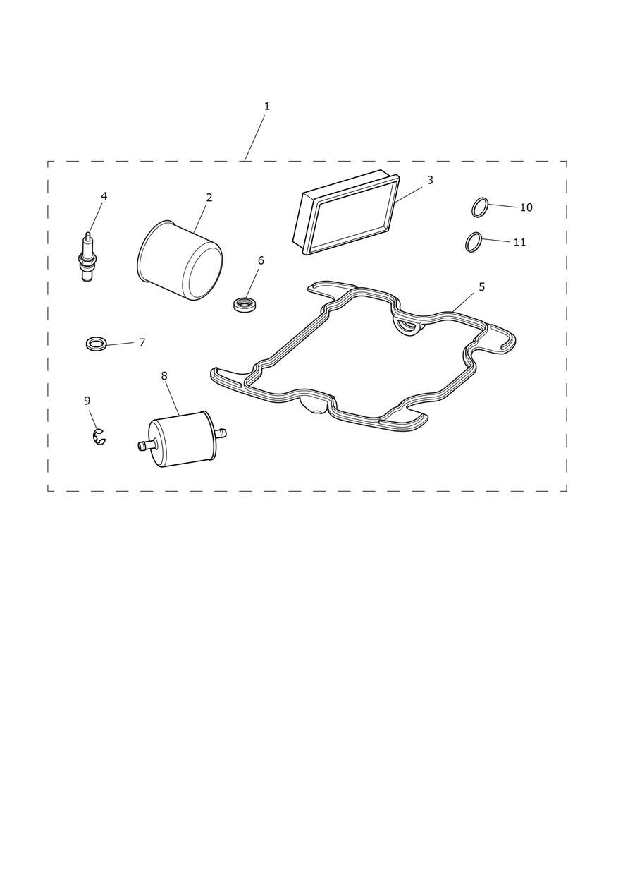 Engine Service Kit exploded diagram
