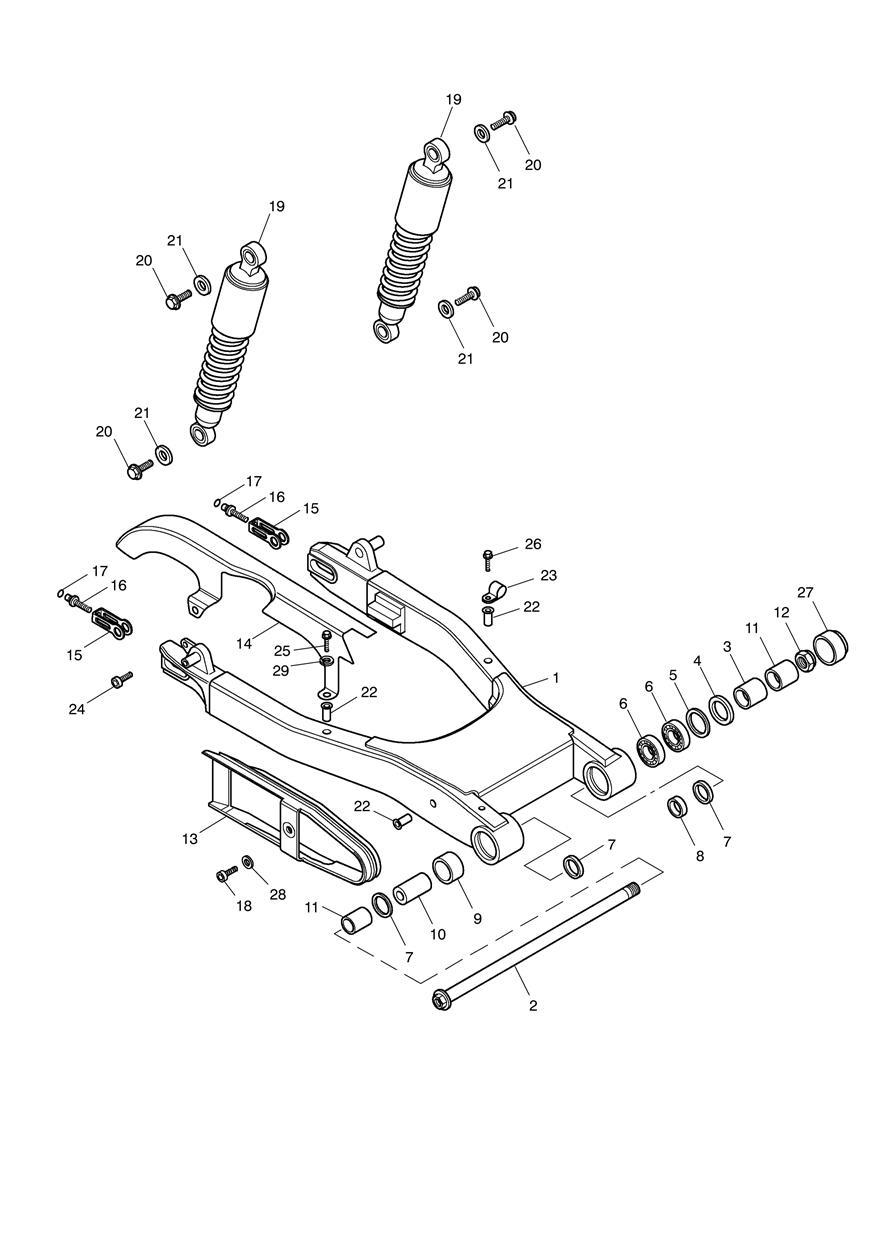 Rear Suspension exploded diagram