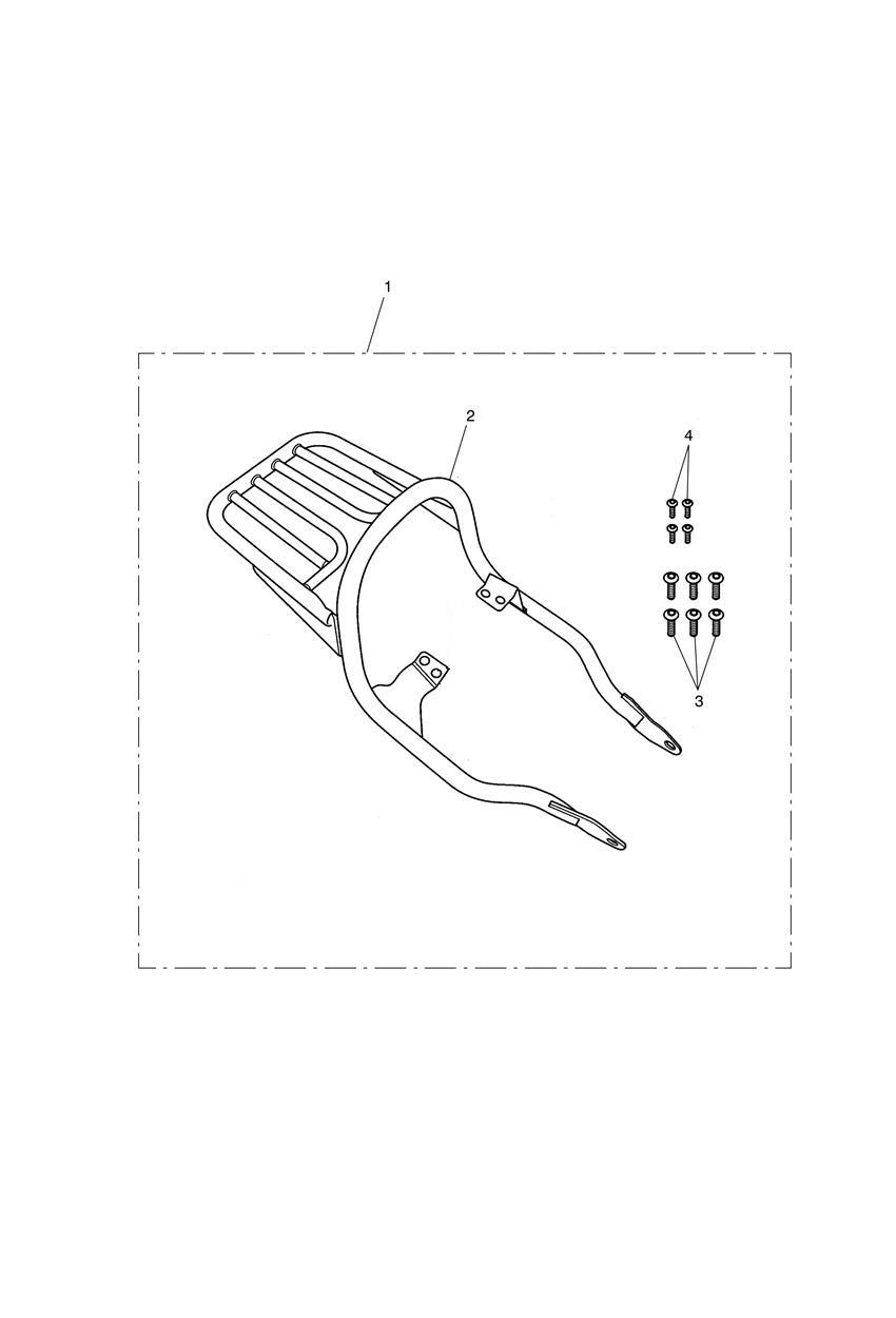 Luggage Rack, Chrome exploded diagram