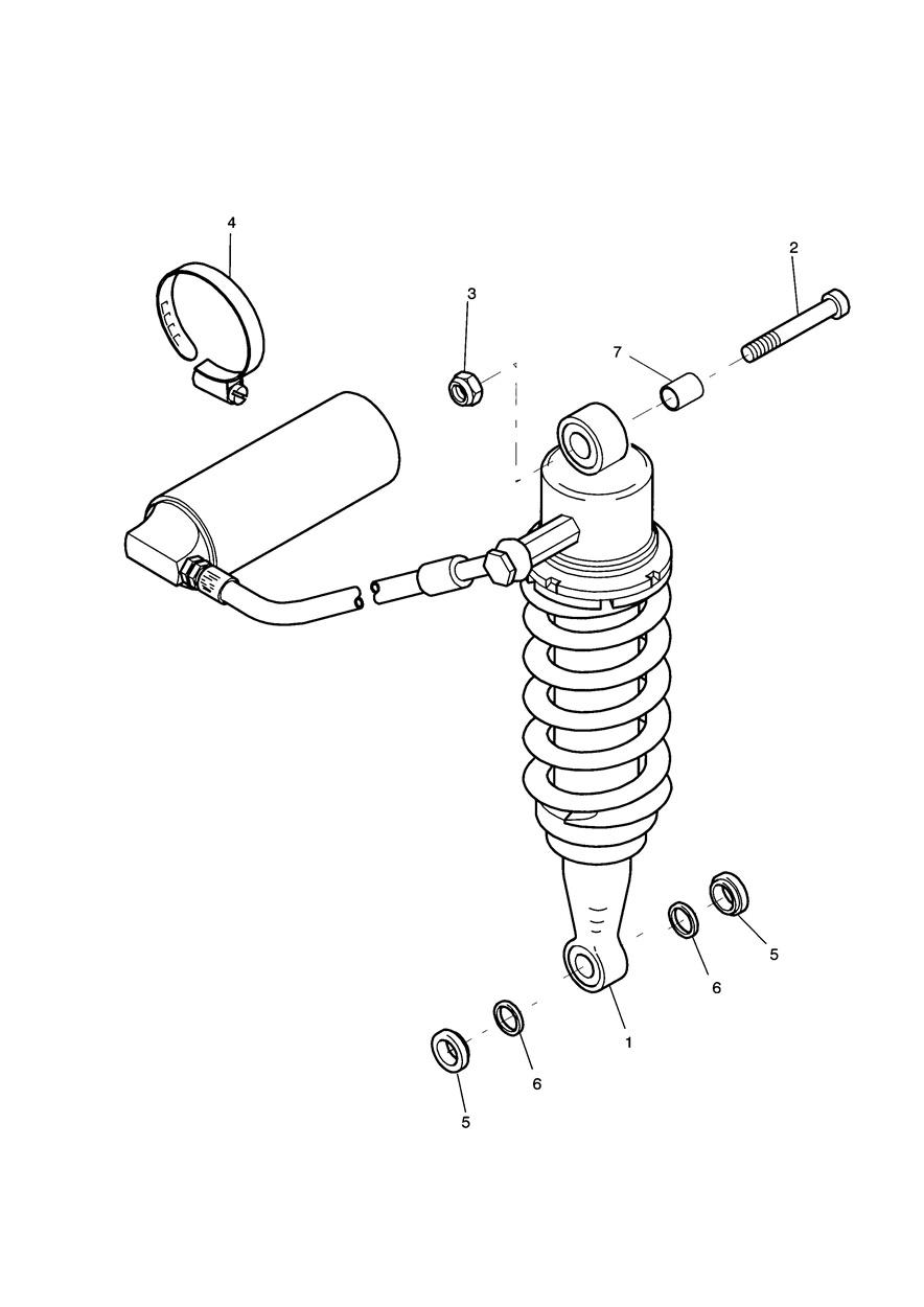 Rear Suspension Unit exploded diagram