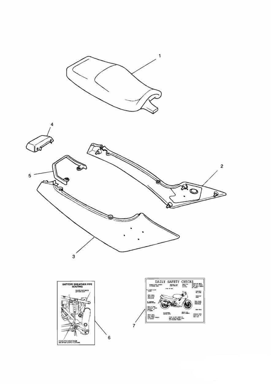 Rear Bodywork exploded diagram