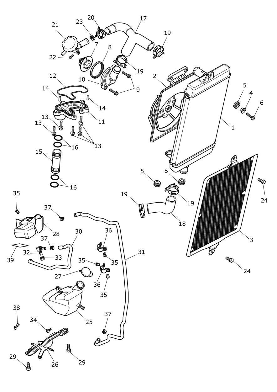Cooling System exploded diagram