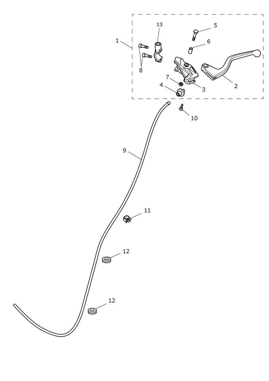Clutch Controls exploded diagram