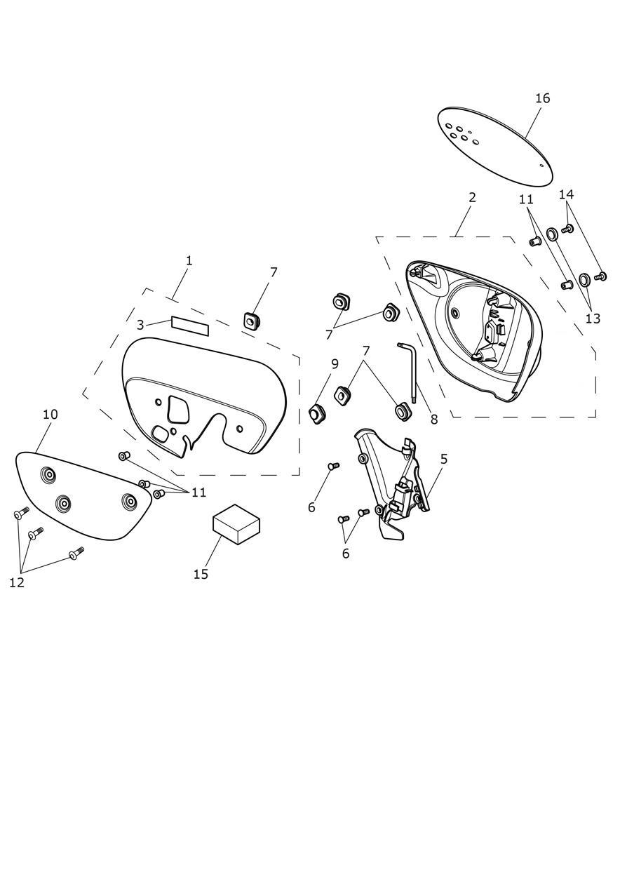 Side Fairing Panels exploded diagram