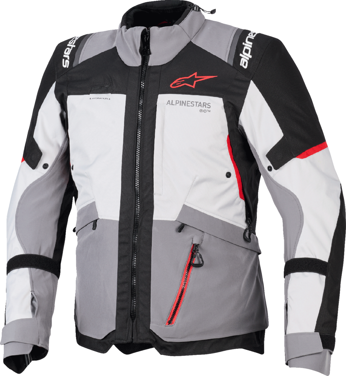 Andes v4 Drystar® Jacket - Dark Gray/Ice Gray/Black/Bright Red