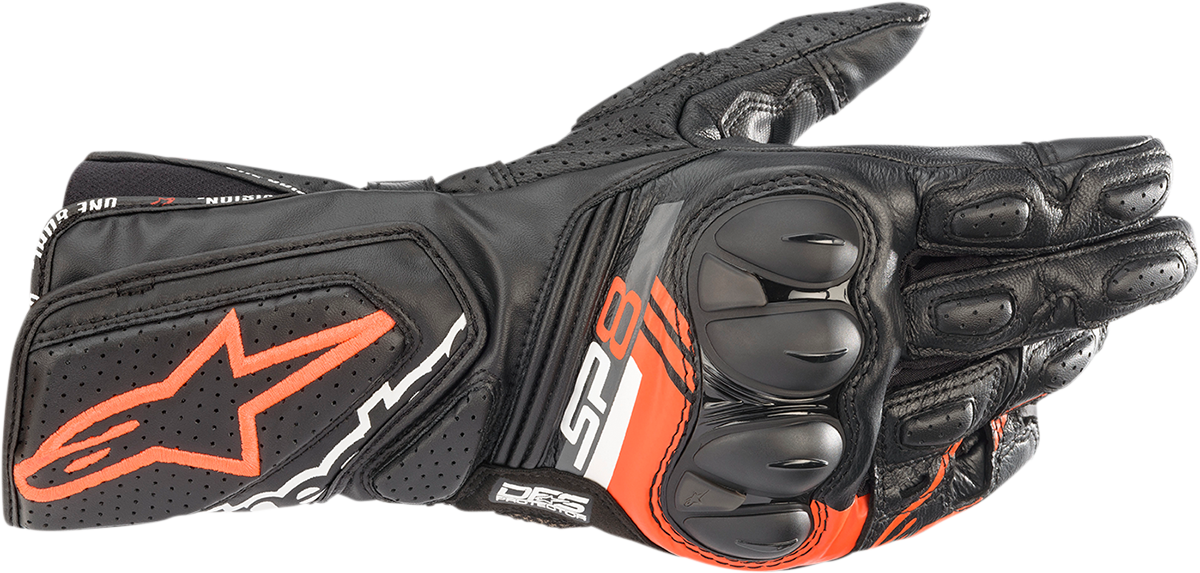 SP-8 V3 Gloves - Black/Fluo Red
