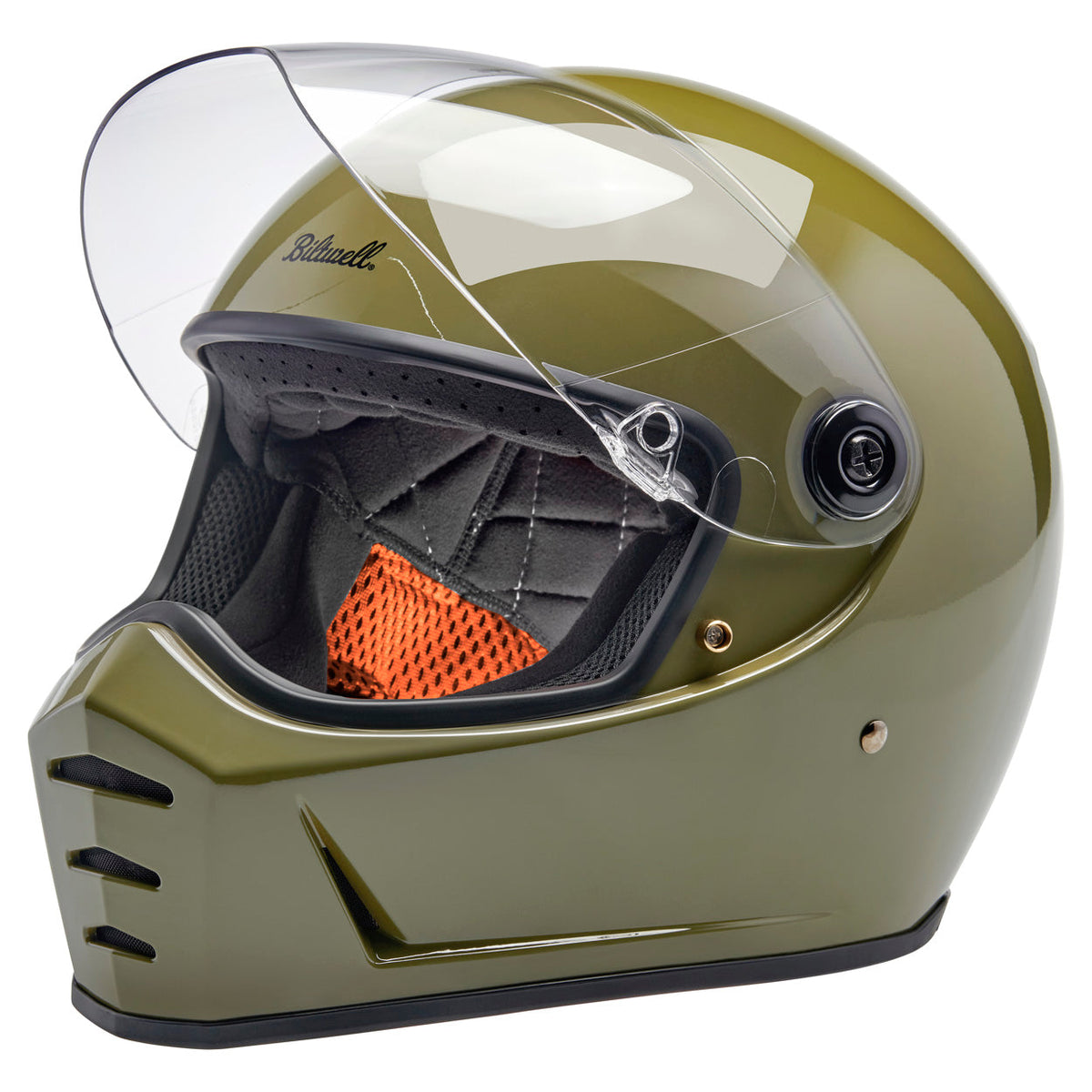Biltwell Lane Splitter 22.06 Helmet in Gloss Olive Green