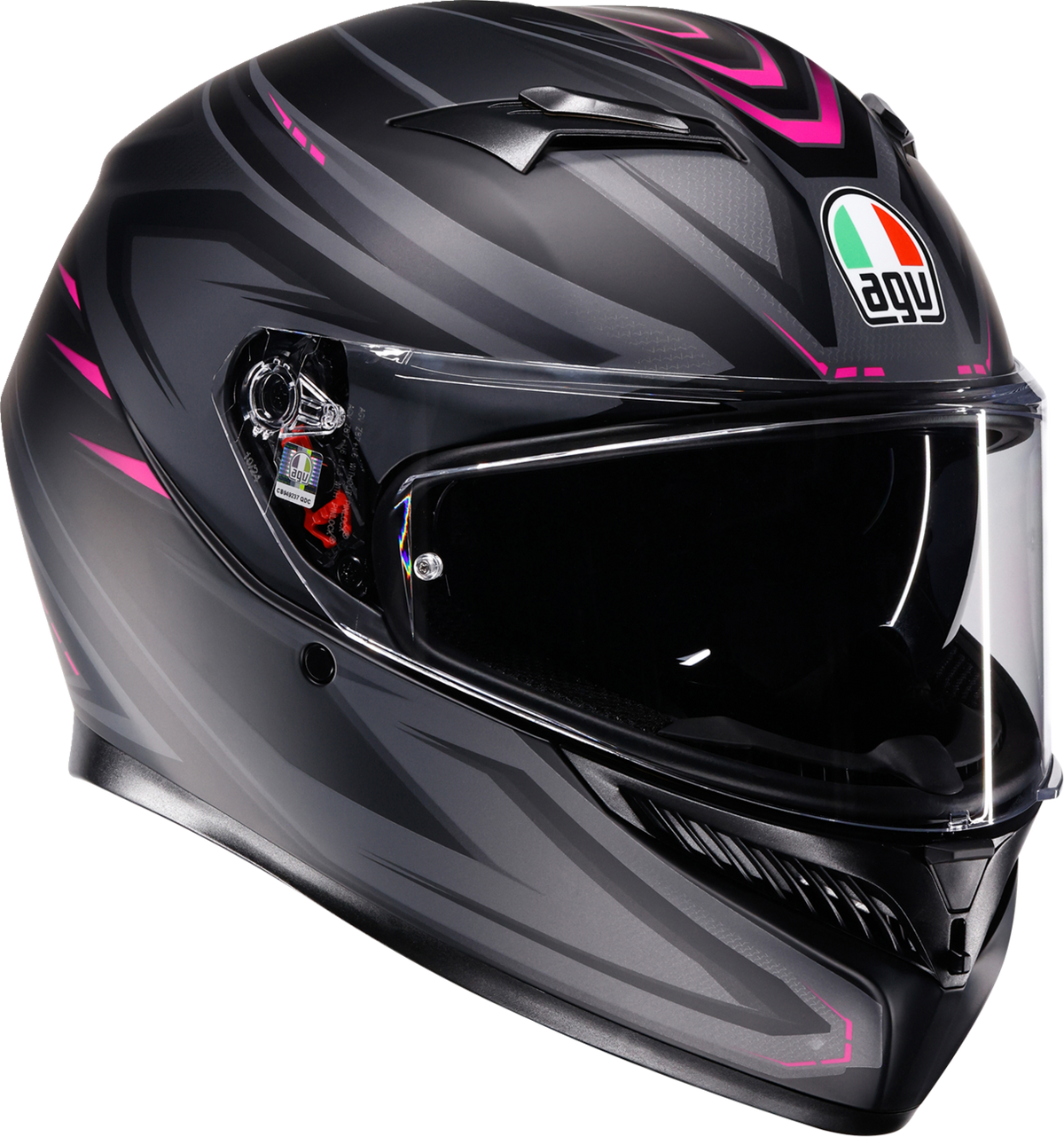 AGV K3 Syth Helmet in Matte Black/Pink