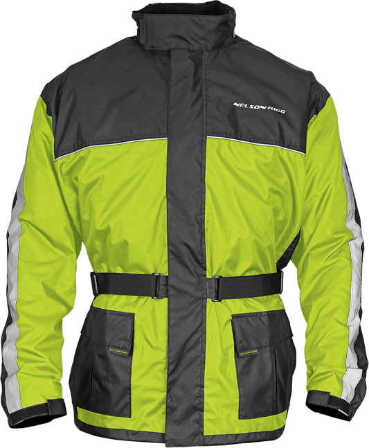 Nelson-Rigg Solo Storm Waterproof Jacket in Hi-Vis Yellow/Black
