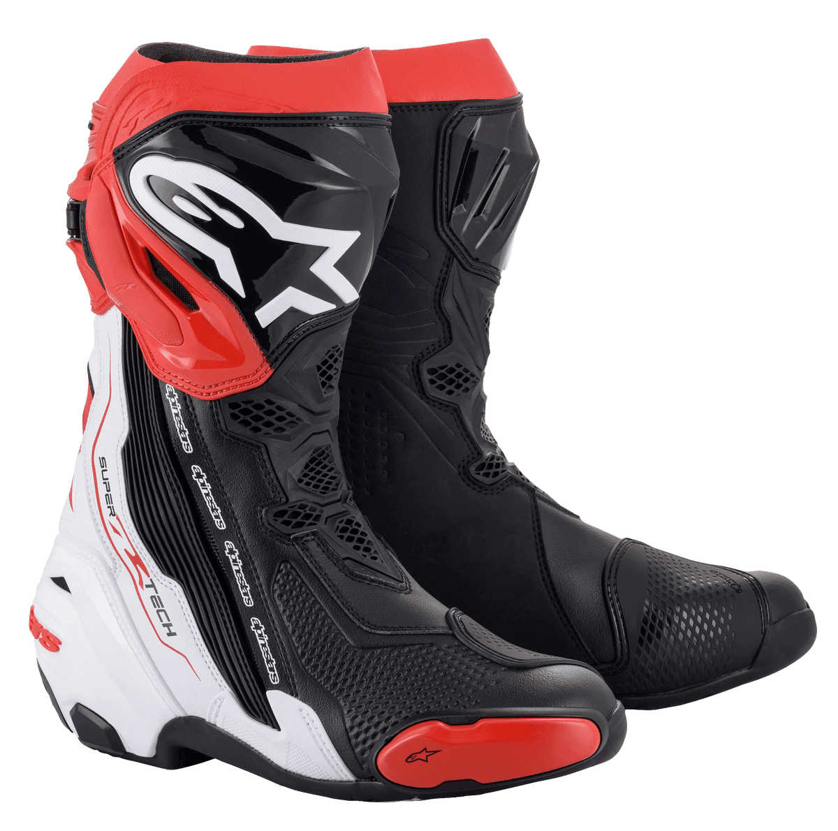 Alpinestars Supertech R Boots in Black/White/Red