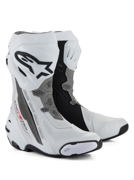 Alpinestars Supertech R Vented Boots in White/Gray/Black