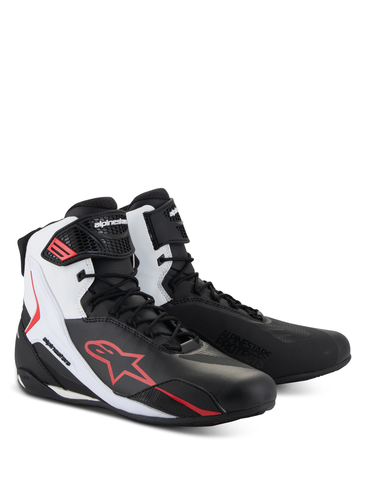 Alpinestars Faster-4 Shoes in Black/White/Red