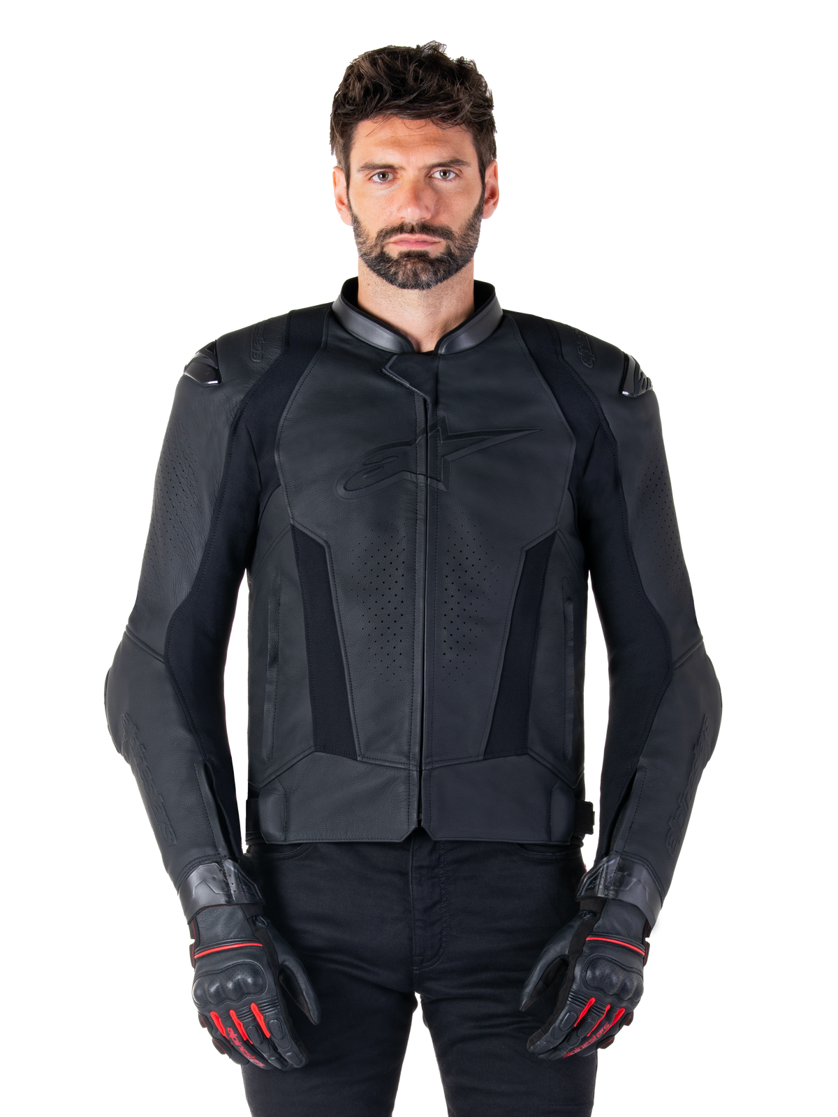 Alpinestars Missile v3 Leather Jacket in Black/Black