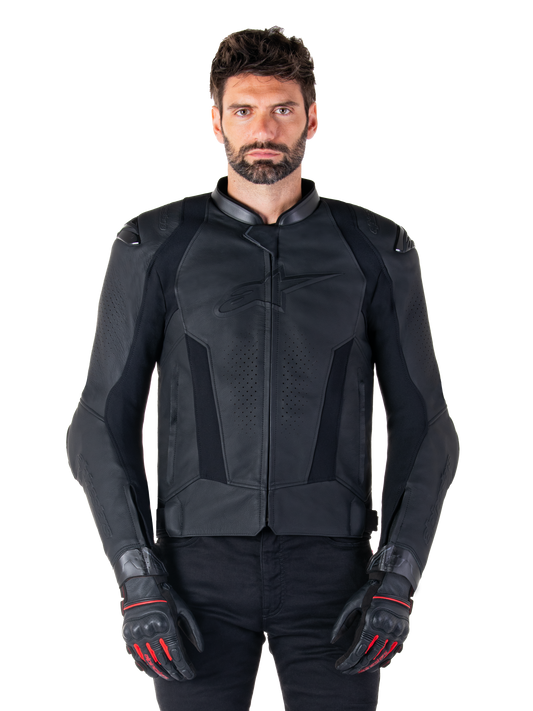 Alpinestars Missile v3 Leather Jacket in Black/Black