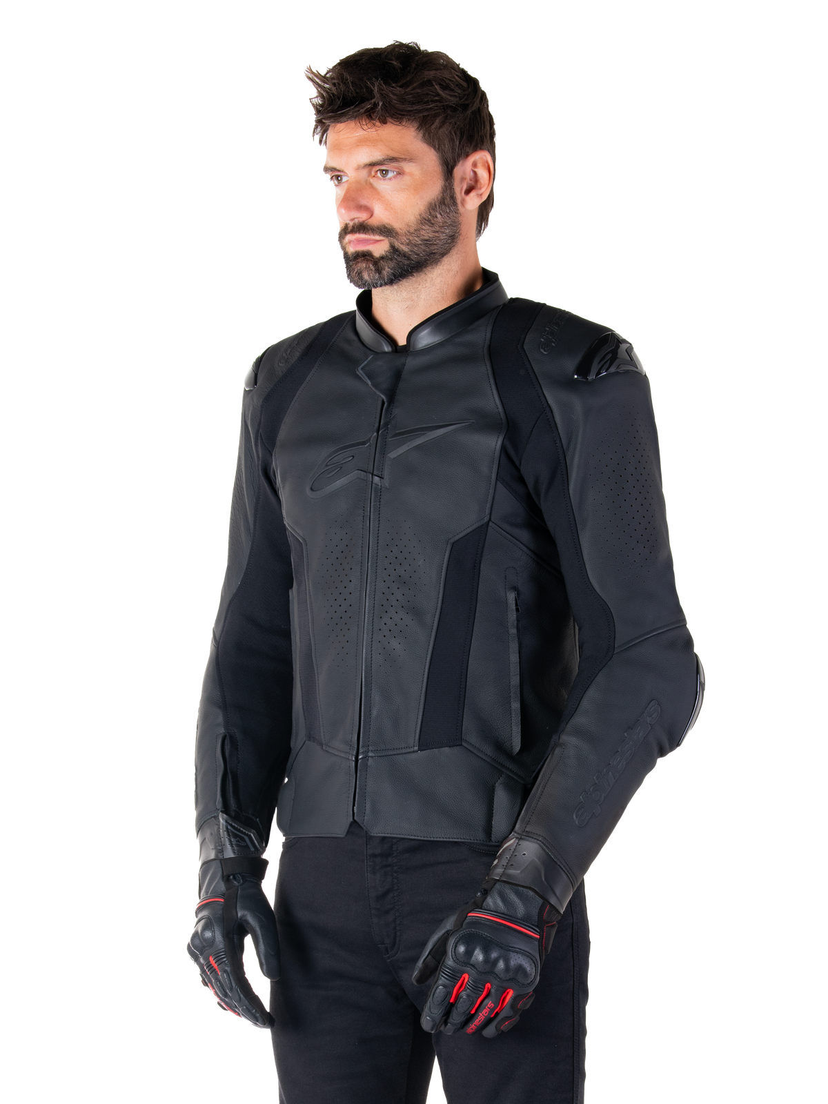 Alpinestars Missile v3 Leather Jacket in Black/Black