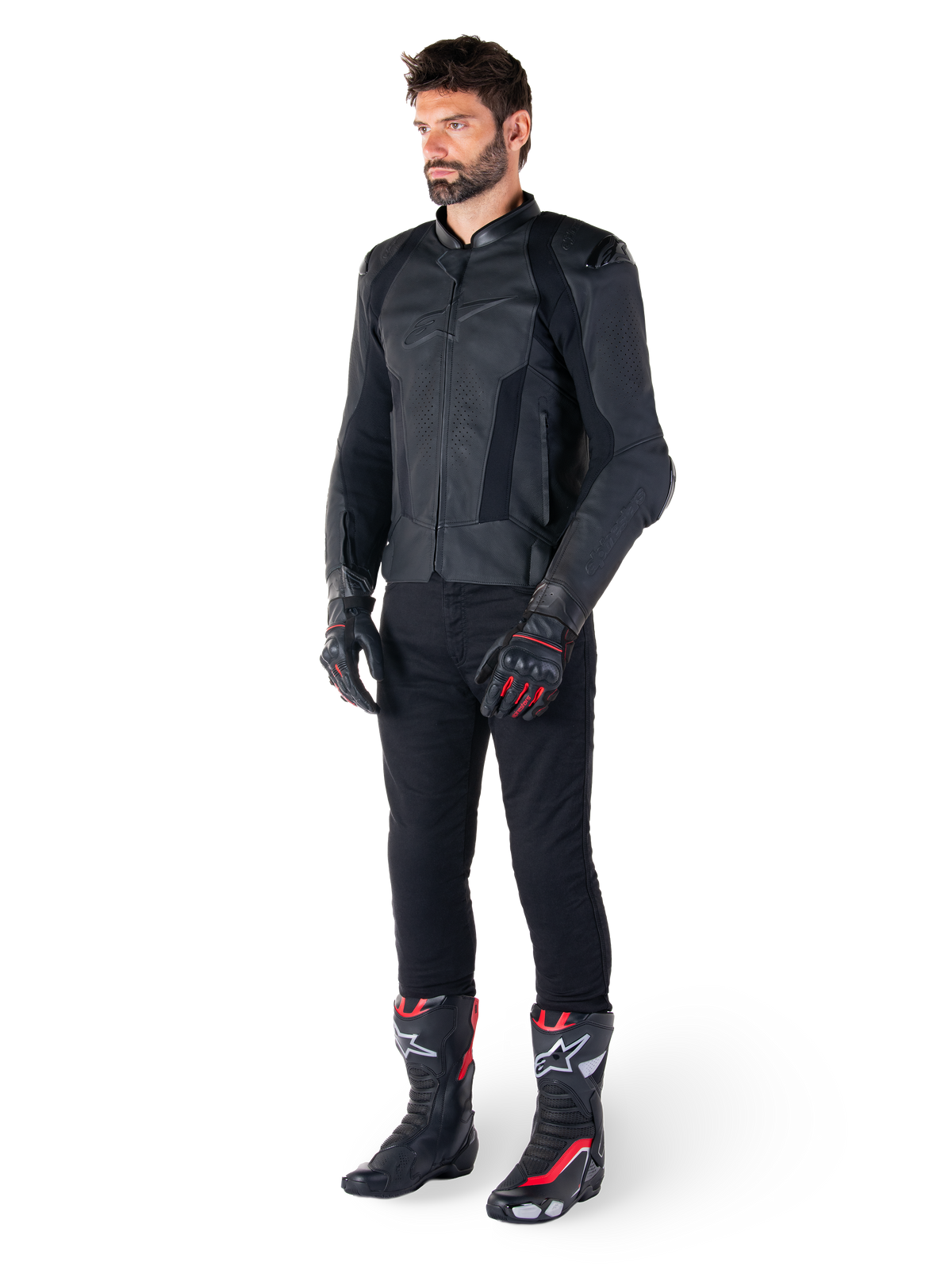 Alpinestars Missile v3 Leather Jacket in Black/Black