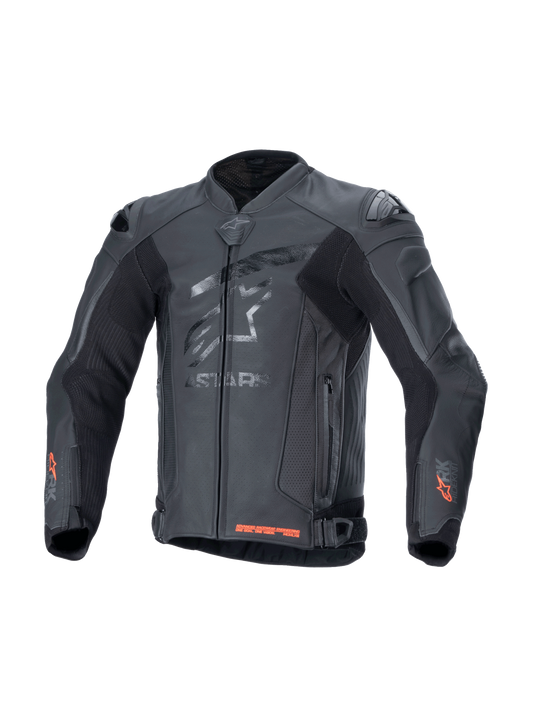 Alpinestars GP Plus R v4 Rideknit® Leather Jacket in Black/Black
