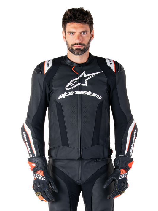 Alpinestars Missile v3 Ignition Leather Jacket in Black/White