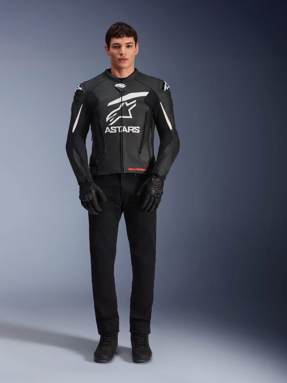 Alpinestars GP Plus v4 Leather Jacket in Black/White