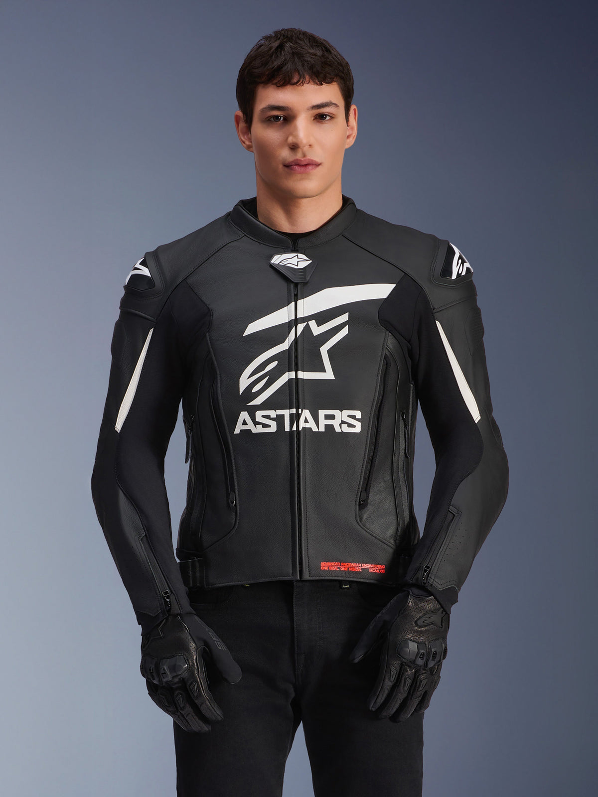 Alpinestars GP Plus v4 Leather Jacket in Black/White