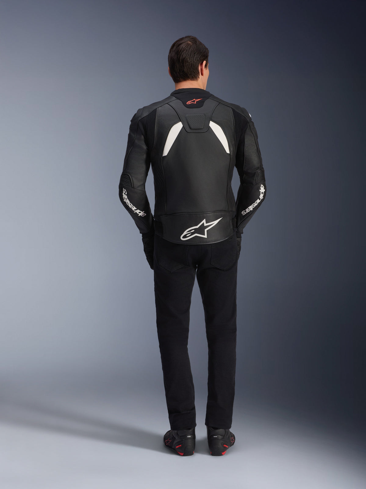 Alpinestars GP Plus v4 Leather Jacket in Black/White