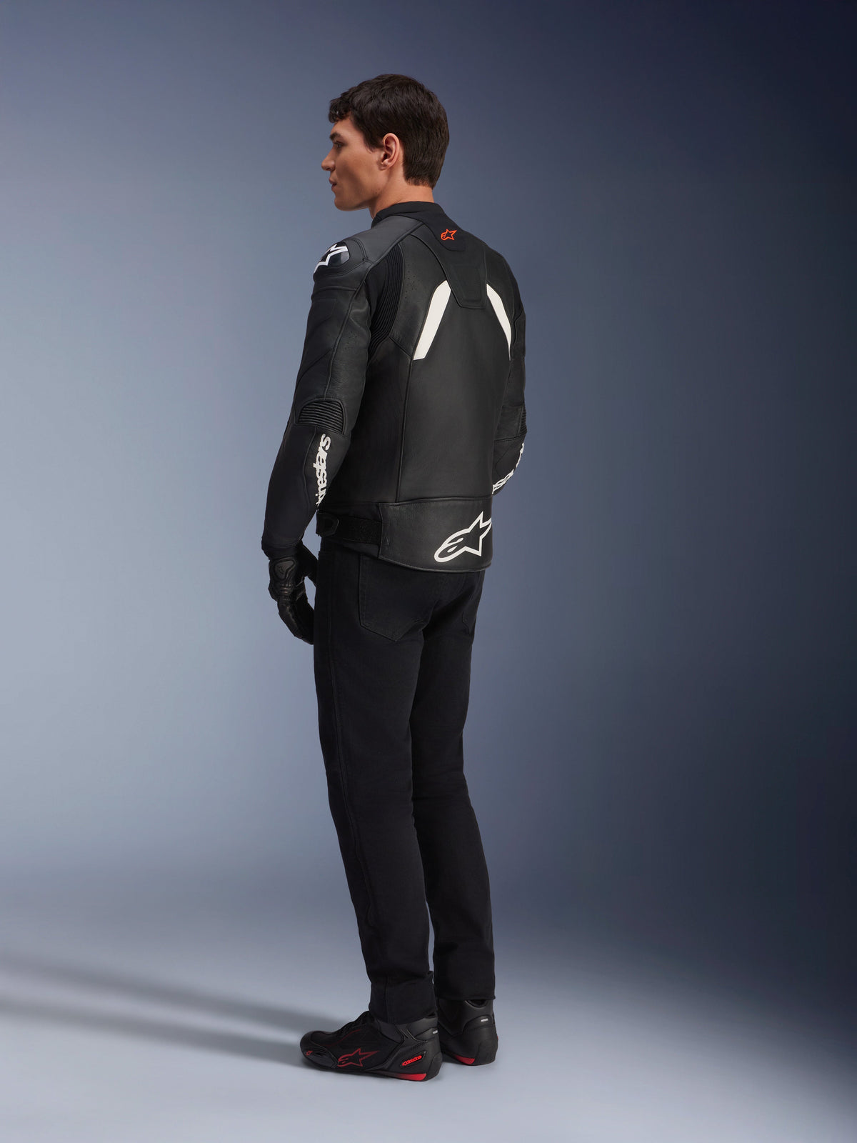 Alpinestars GP Plus v4 Leather Jacket in Black/White