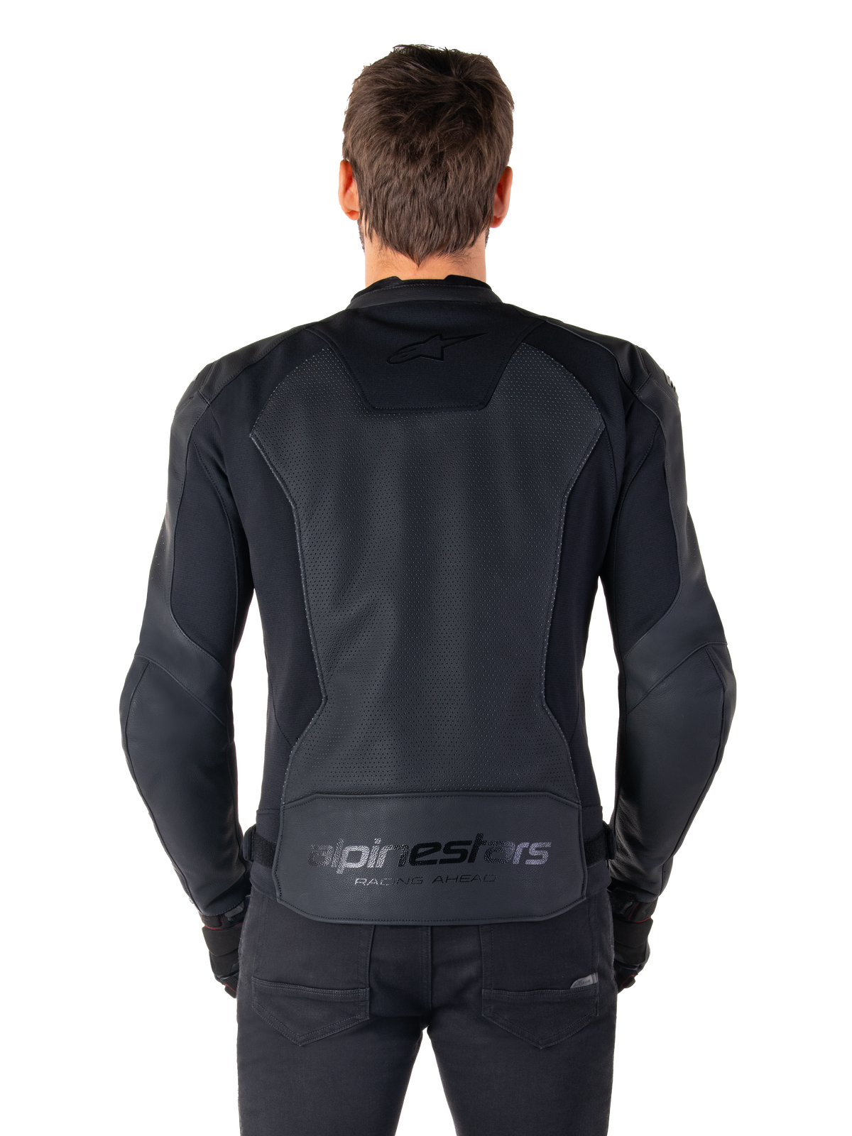 Alpinestars Faster v3 Airflow Leather Jacket in Black/Black