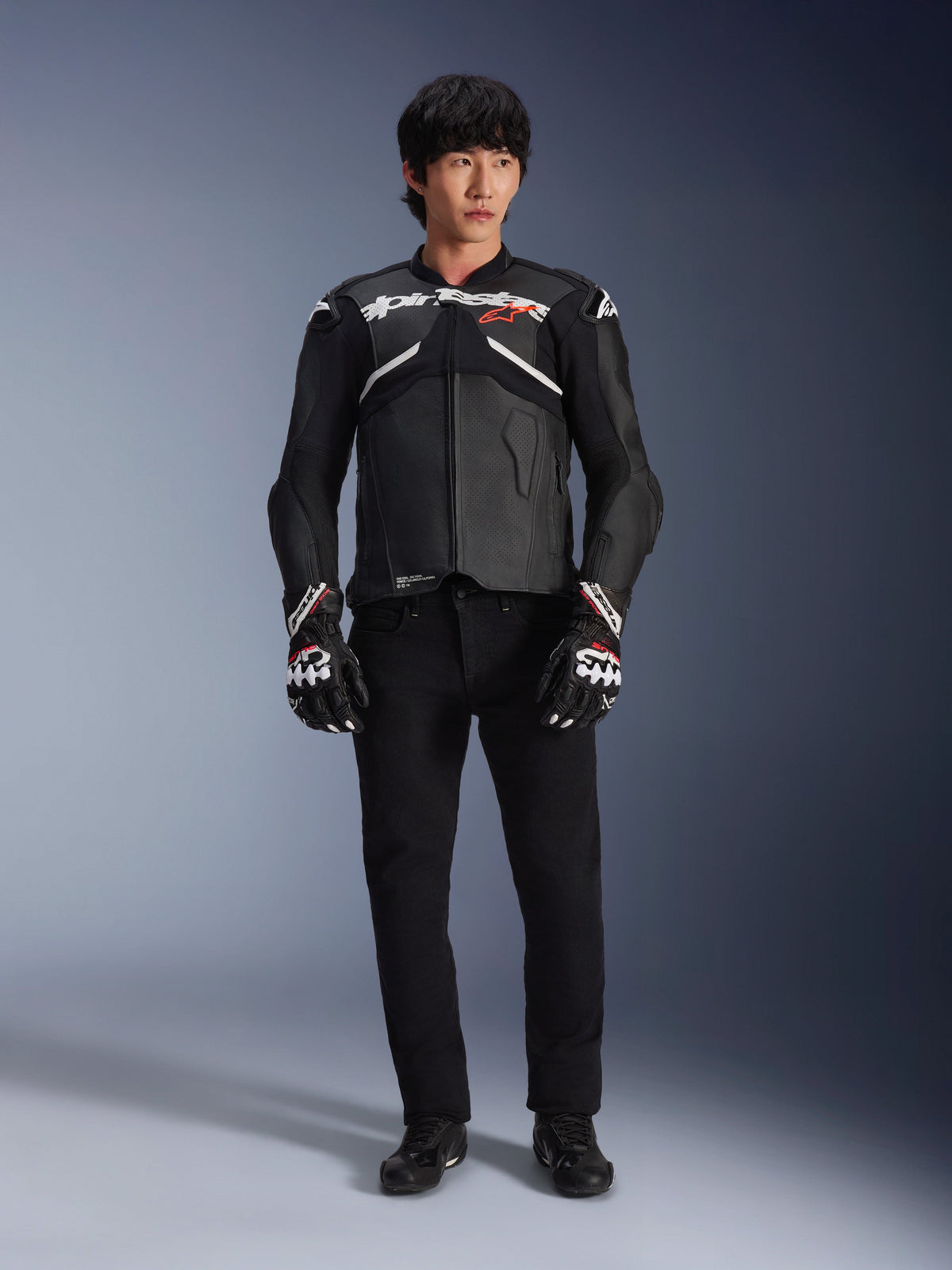 Alpinestars Atem v5 Leather Jacket in Black/White