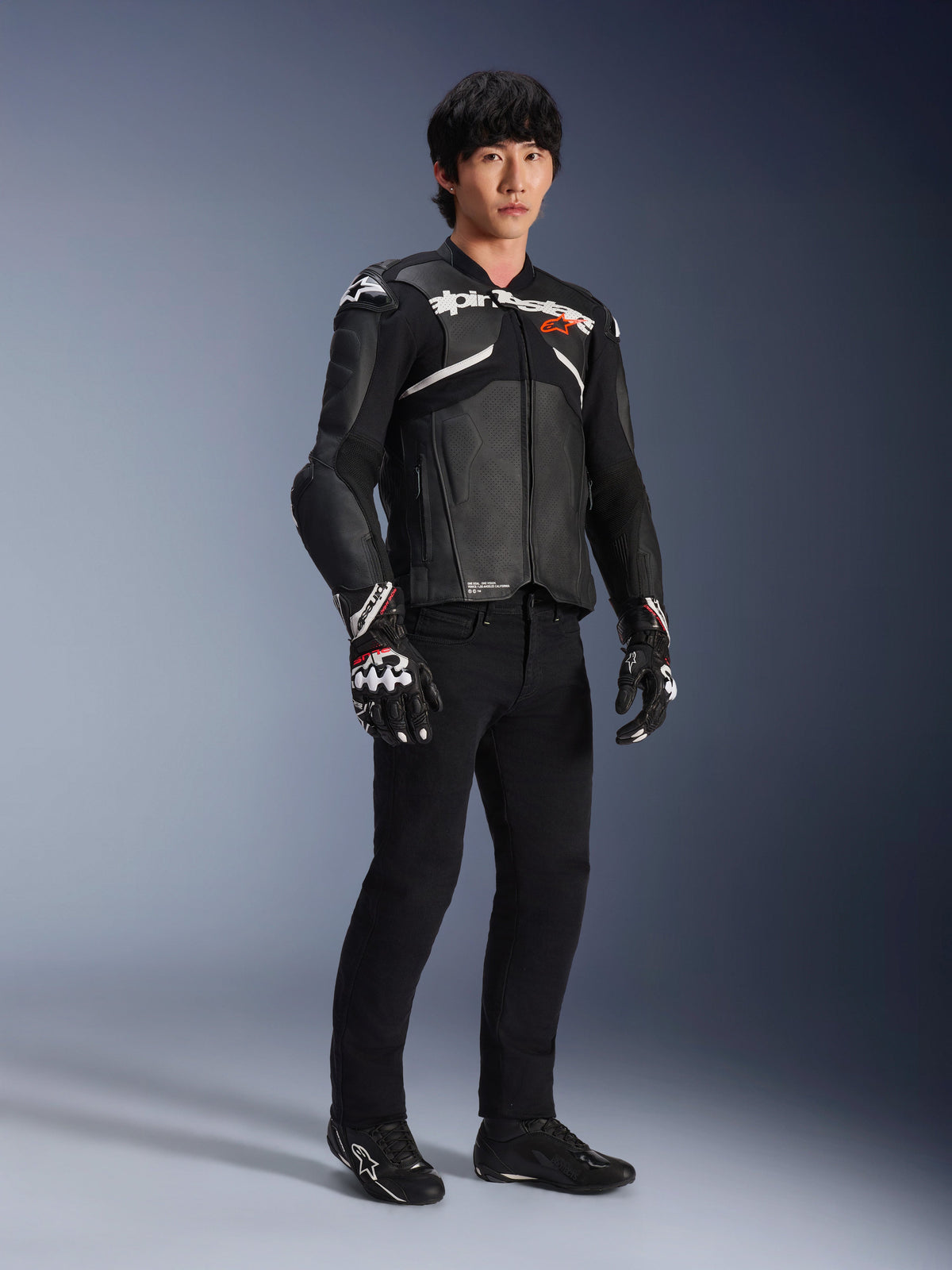 Alpinestars Atem v5 Leather Jacket in Black/White