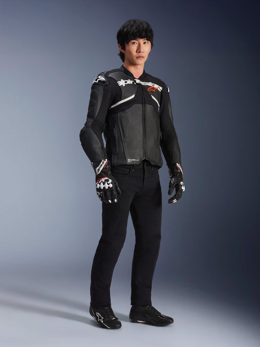 Alpinestars Atem v5 Leather Jacket in Black/White