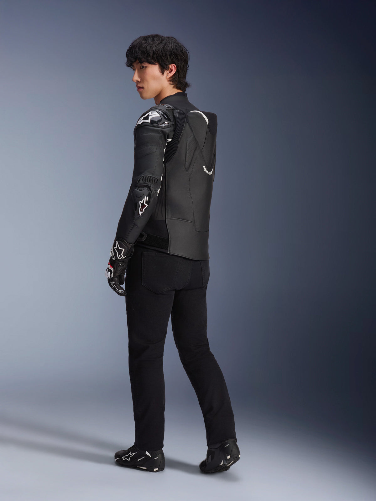 Alpinestars Atem v5 Leather Jacket in Black/White