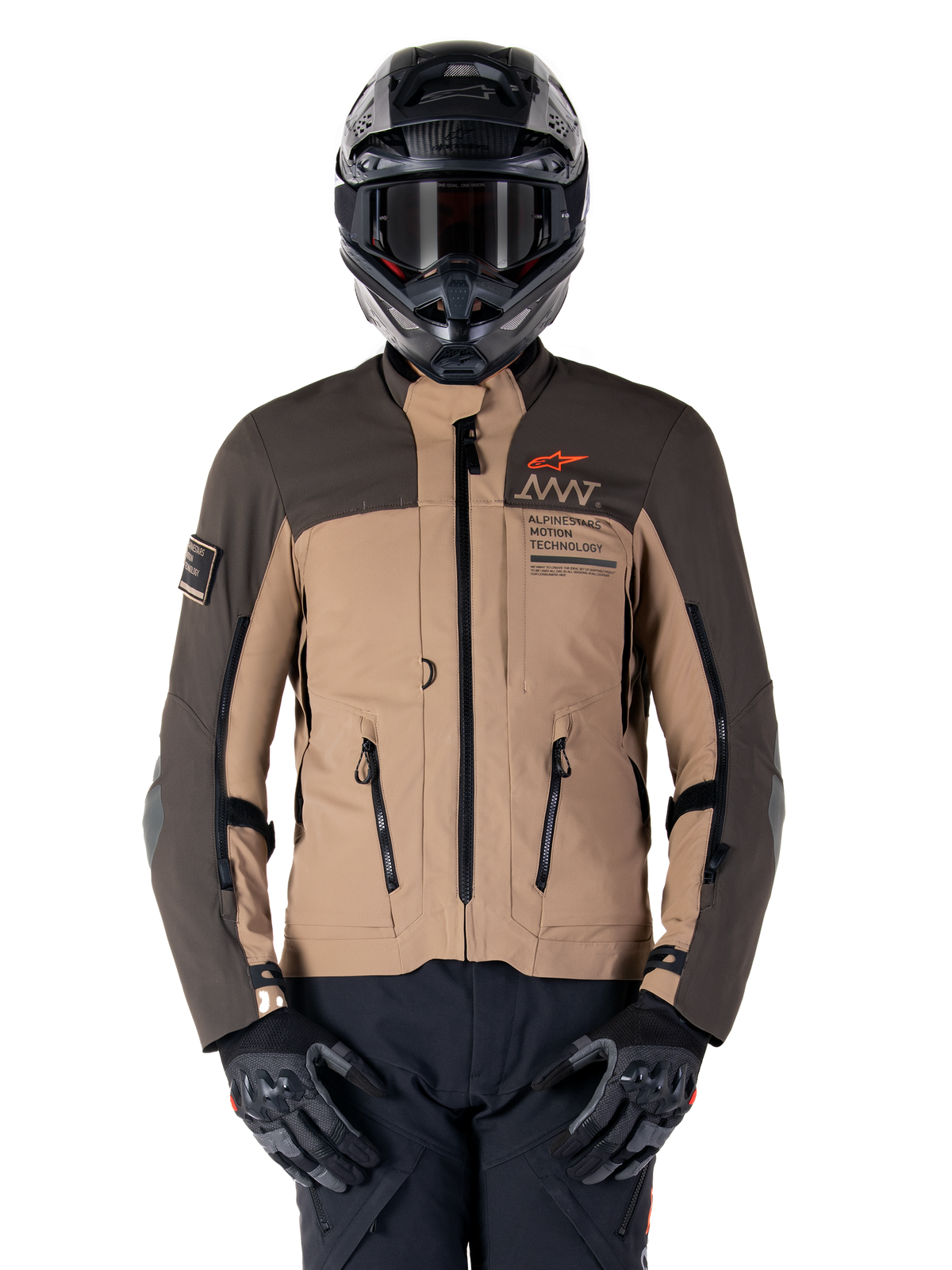 Alpinestars AMT-8 Stretch Drystar® XF Jacket in Dark Brown/Dark Khaki