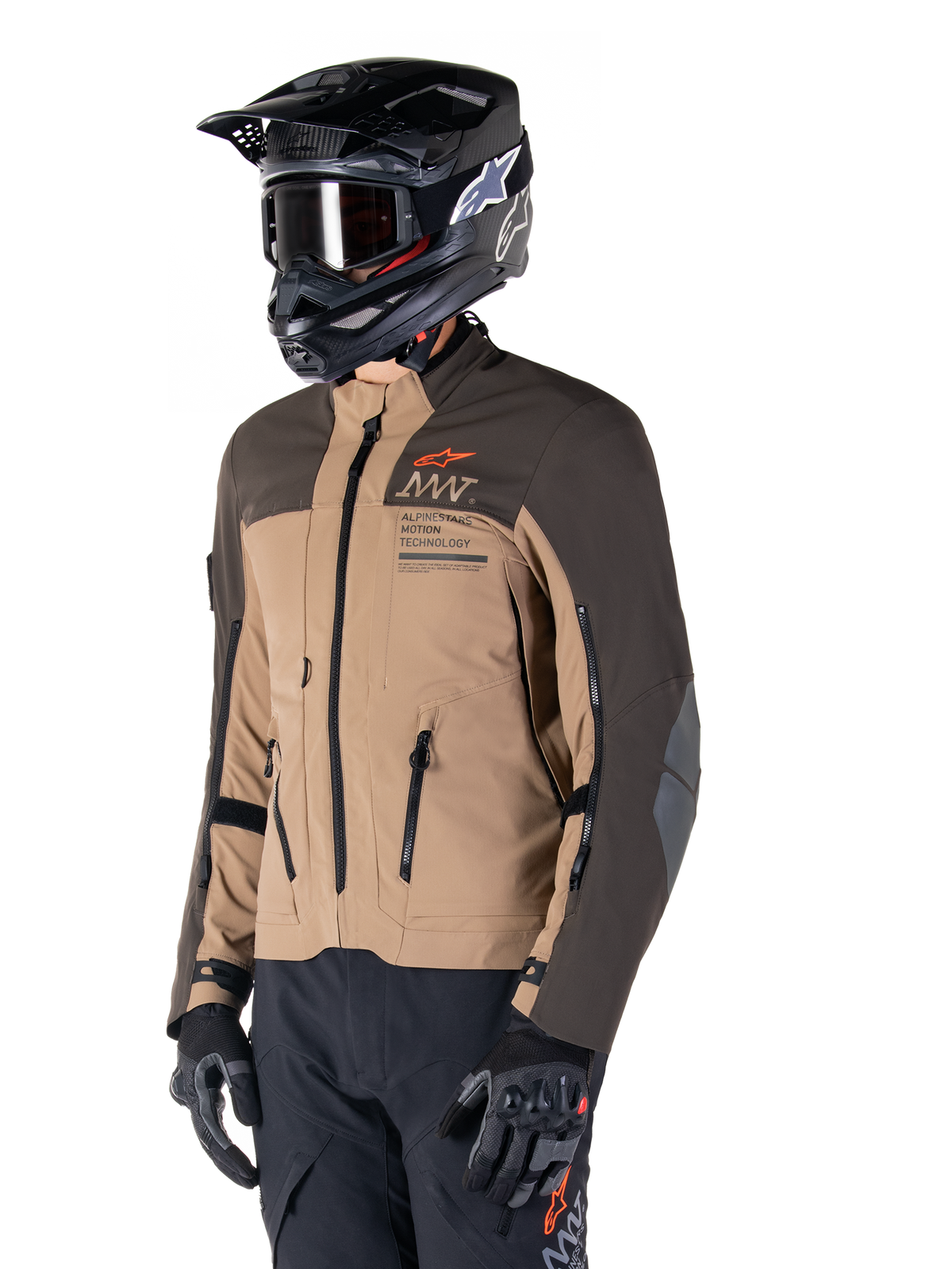 Alpinestars AMT-8 Stretch Drystar® XF Jacket in Dark Brown/Dark Khaki