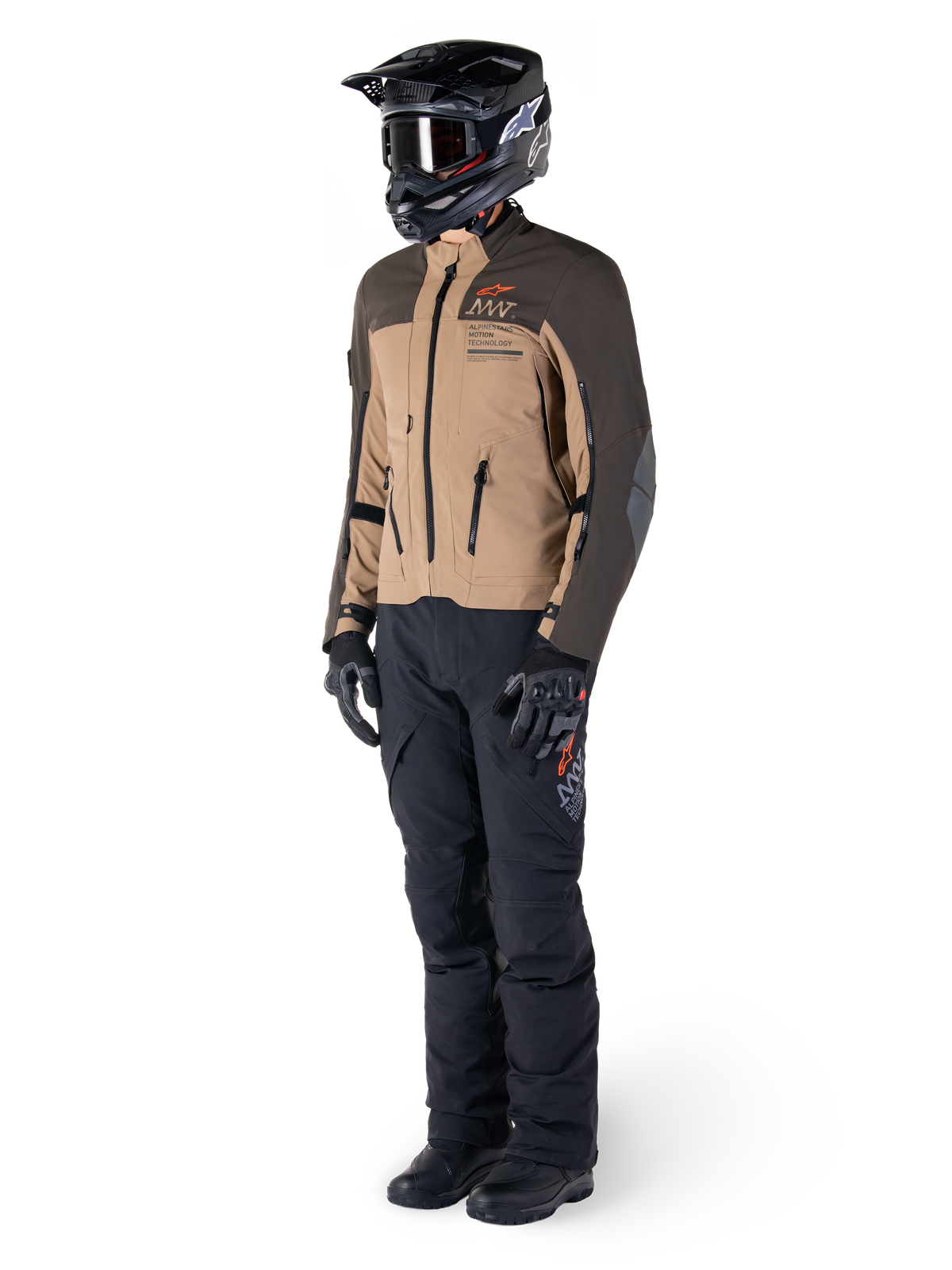Alpinestars AMT-8 Stretch Drystar® XF Jacket in Dark Brown/Dark Khaki