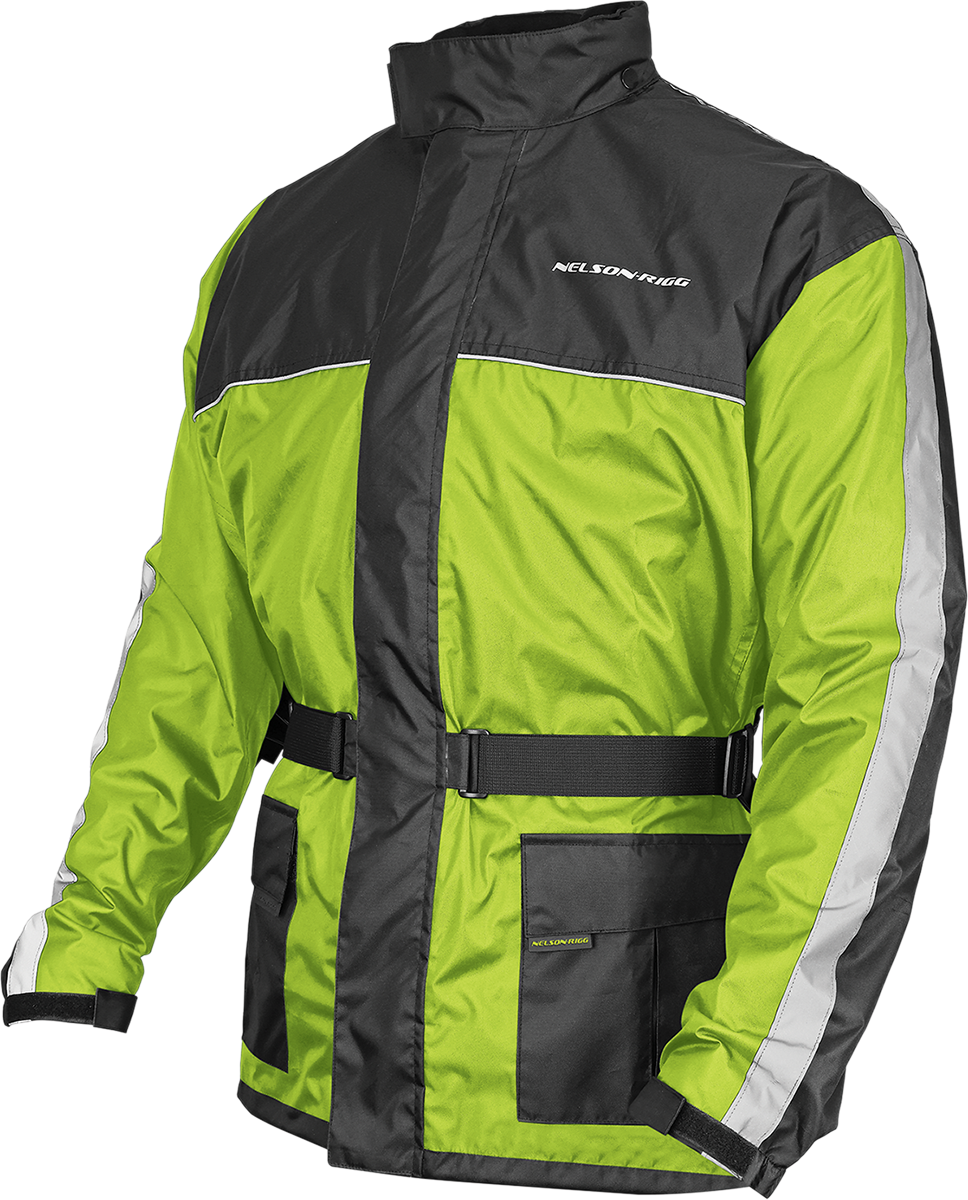Nelson-Rigg Solo Storm Waterproof Jacket in Hi-Vis Yellow/Black