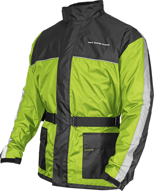 Nelson-Rigg Solo Storm Waterproof Jacket in Hi-Vis Yellow/Black