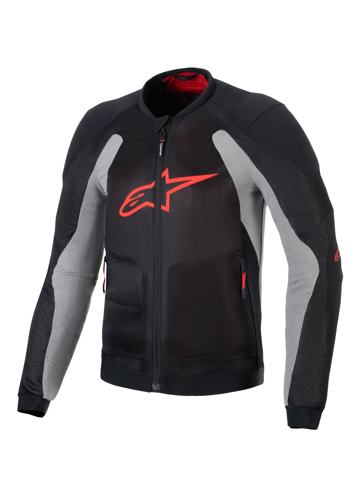 Alpinestars Troop-Air Jacket in Black/Ash Gray/Bright Red