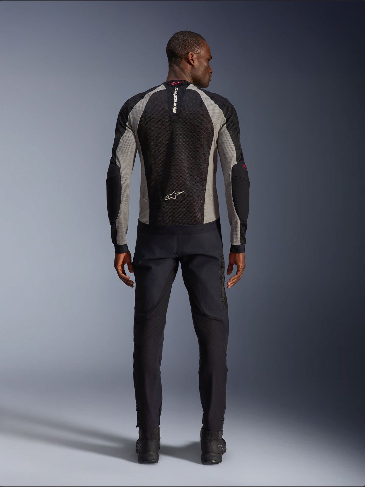 Alpinestars Troop-Air Jacket in Black/Ash Gray/Bright Red